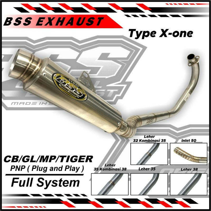 knalpot megapro gl cb tiger bss original slincer bulat kompetisi ex one