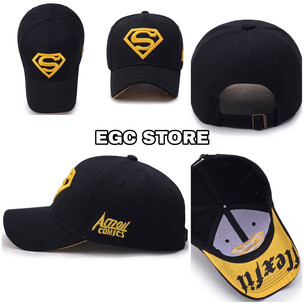 Topi Pria SUPERMAN Baseball BORDIR Fashion Outdoor snapback Topi Fashion Casual Import - FAS-190