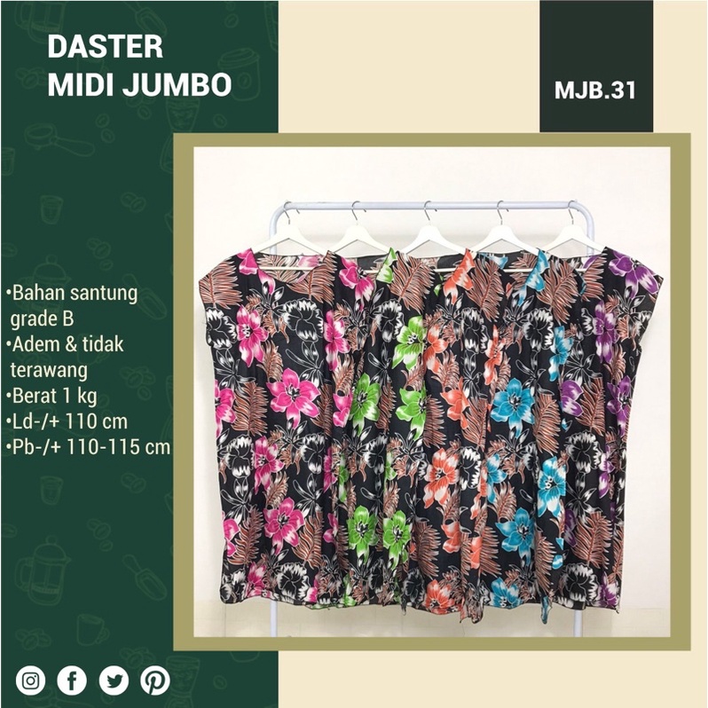 Daster Midi Jumbo Balinese Flower LD 110 MJB31