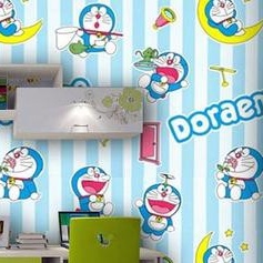 Wallpaper Sticker Motif Doraemon Bulan 5303 / Wallpaper Dinding Sticker Doraemon Termurah