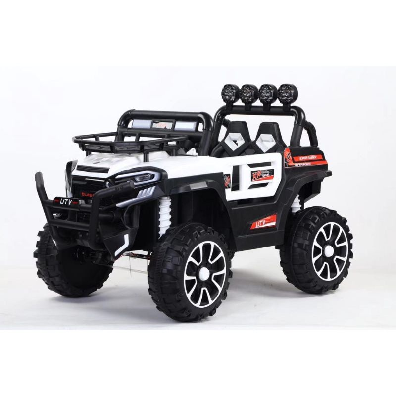 Mainan anak mobil aki Utv Yukita 6188 Ban karet maenan aki mobil remote control dan manual