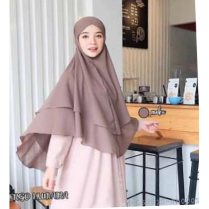 JILBAB INSTAN /BERGO CADAR  humaira /KHIMAR SYARI ceruty 2 layer