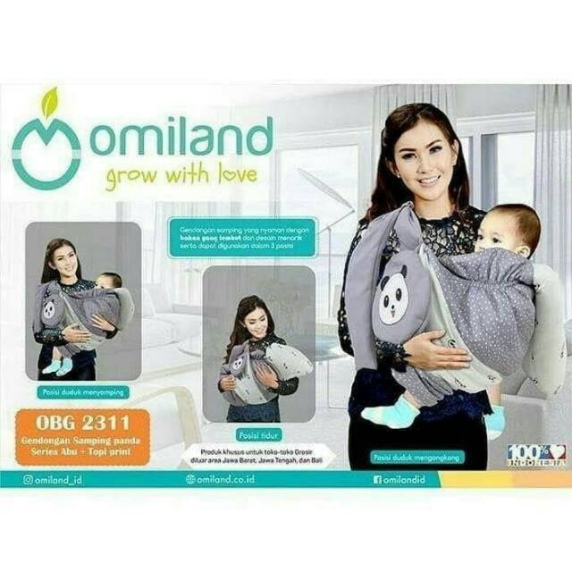 Omiland gendongan samping panda series
