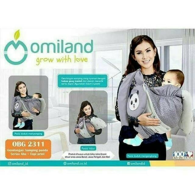 Omiland gendongan samping panda series