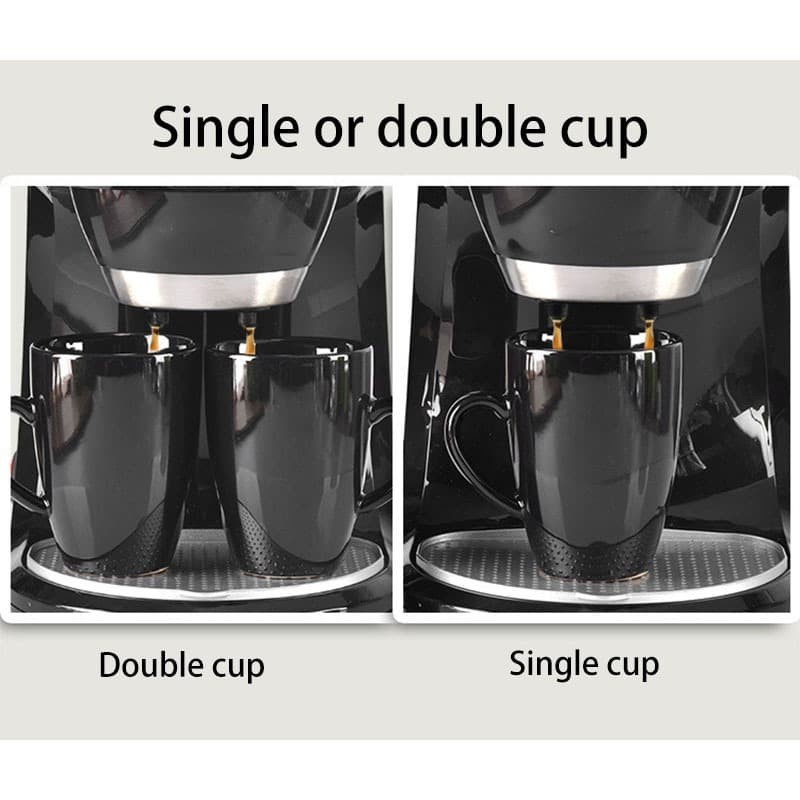 Mesin Kopi Espresso Coffe Machine Foam Maker Double Cup - CCM-009 - Black