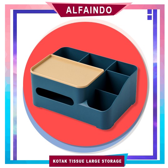 Alfaindo Kotak Tissue Unik Serbaguna Box Storage Plastik Decorative KT003