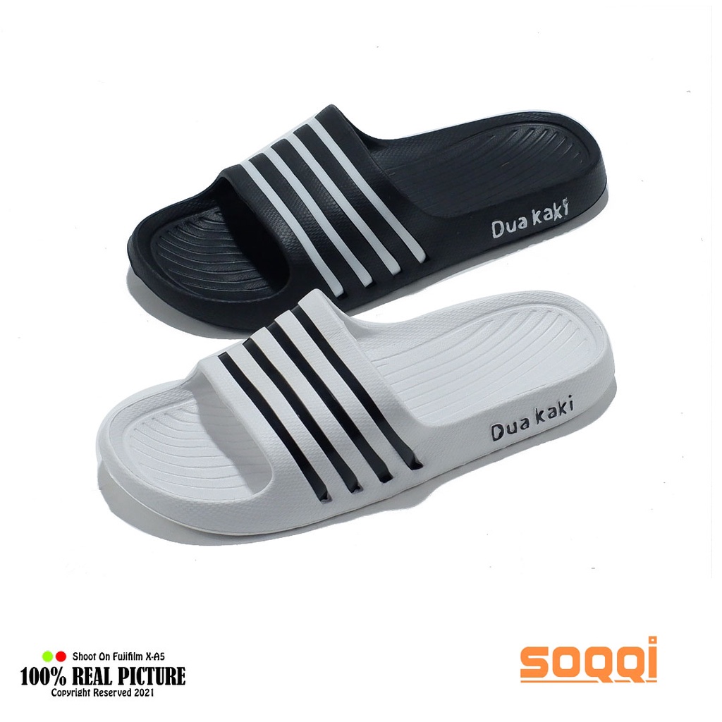 Sandal slop pria karet original sandal selop cowok laki-laki dewasa model distro slip on slide import anti licin branded Soqqi-Dk 5261 2X terbaru promo lebaran keren cod murah 40-44