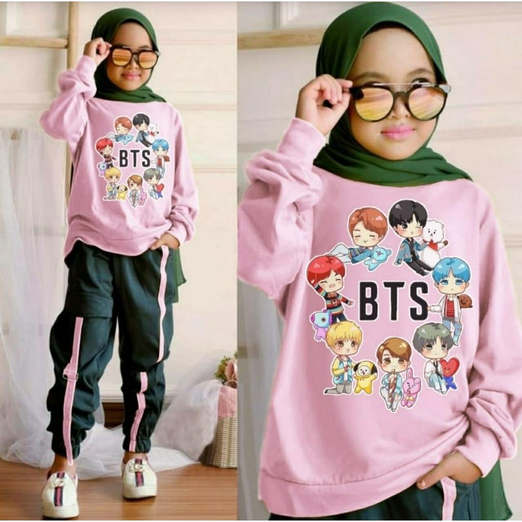 PCS SET BTS KIDS BABYTERRY FE 3 UKURAN S M L