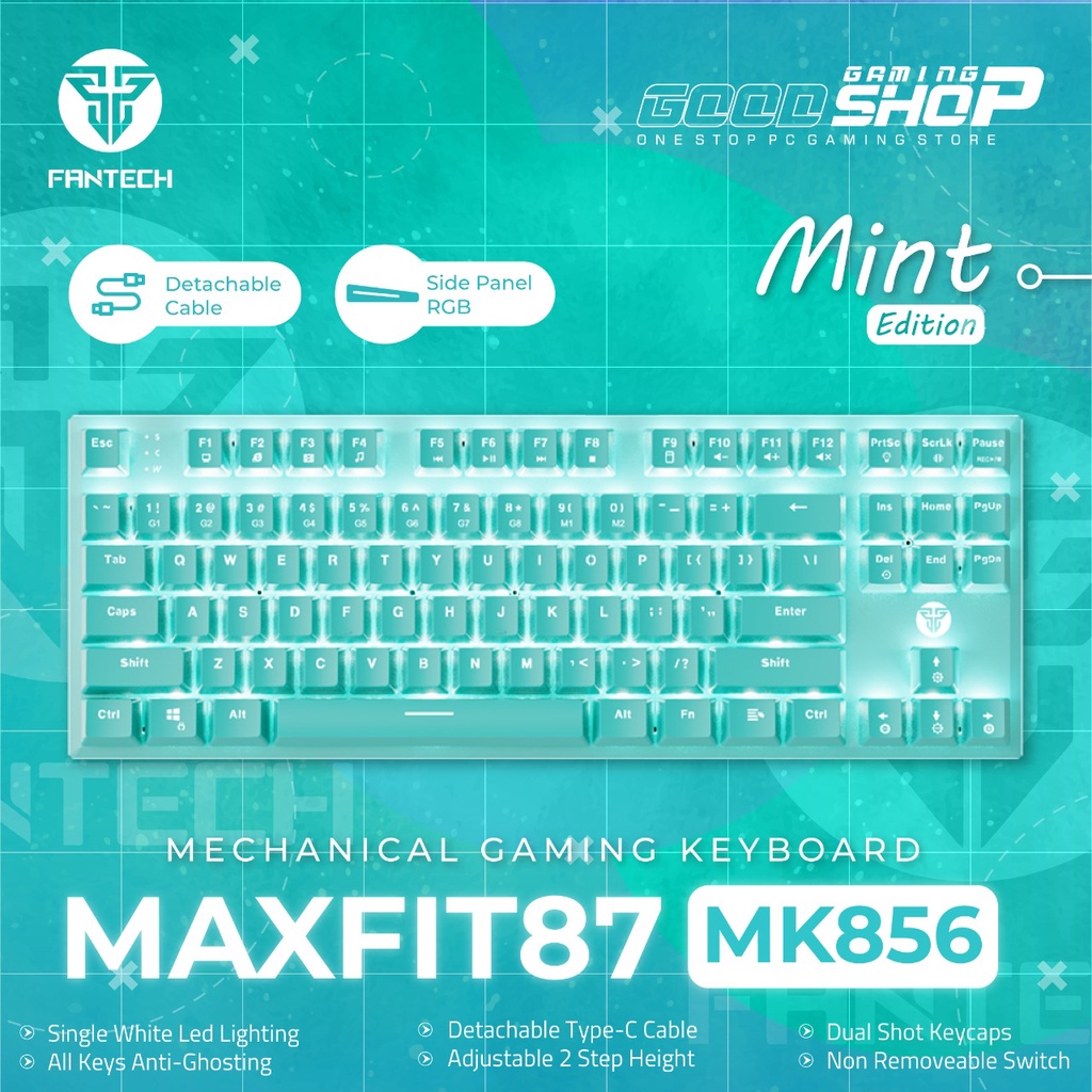 Fantech MINT EDITION MAXFIT87 MK856 Mechanical - Keyboard Gaming