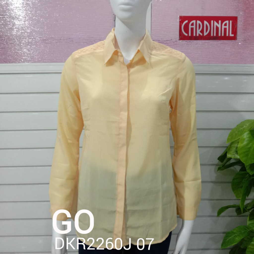 gof KJK CARDINAL GIRL KEMEJA Pakaian Wanita Atasan Hem Casual Santai Motif Kotak Original Lengan Panjang