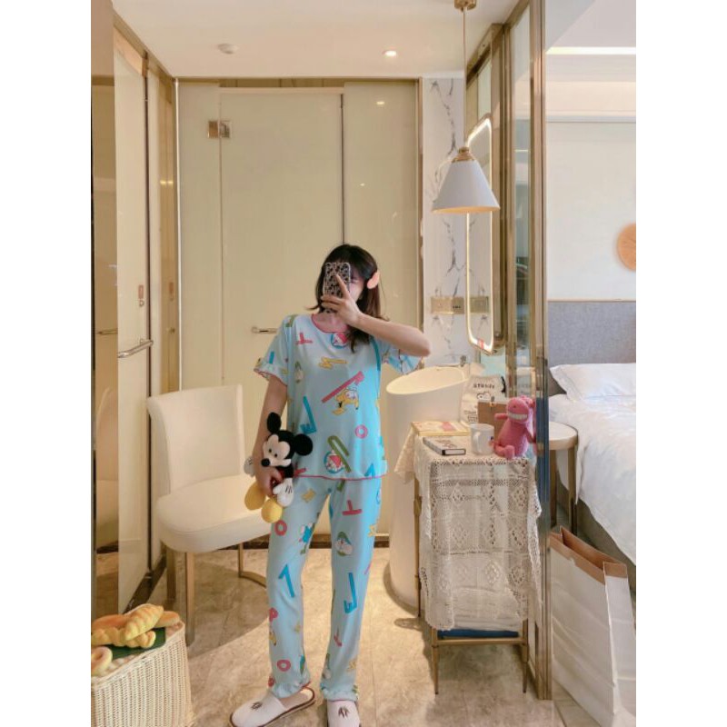 Piyama neci Celana Rumbai/ CP Neci multi corak Baju Tidur Import Baju Tidur Wanita import Stelan