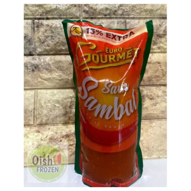 

caos caous saos sambal saus euro gourmet saus sambal (chili sauce) 1000 gram/1 kg