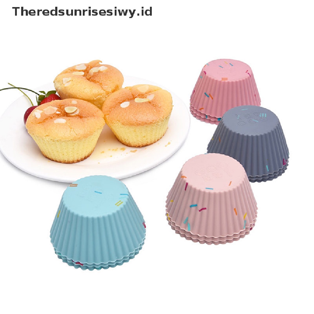 # Alat Rumah Tangga # 6pcs / set Cetakan Cupcake / Muffin DIY Bahan Silikon Reusable