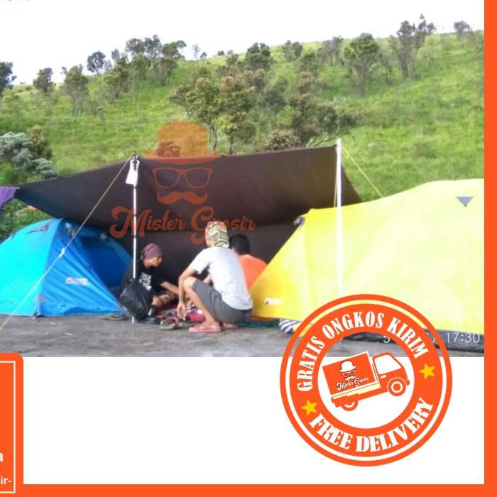 Tiang Flysheet Alumunium Tarptent Awning Tenda Mobil Camping Campervan Tarp Tent