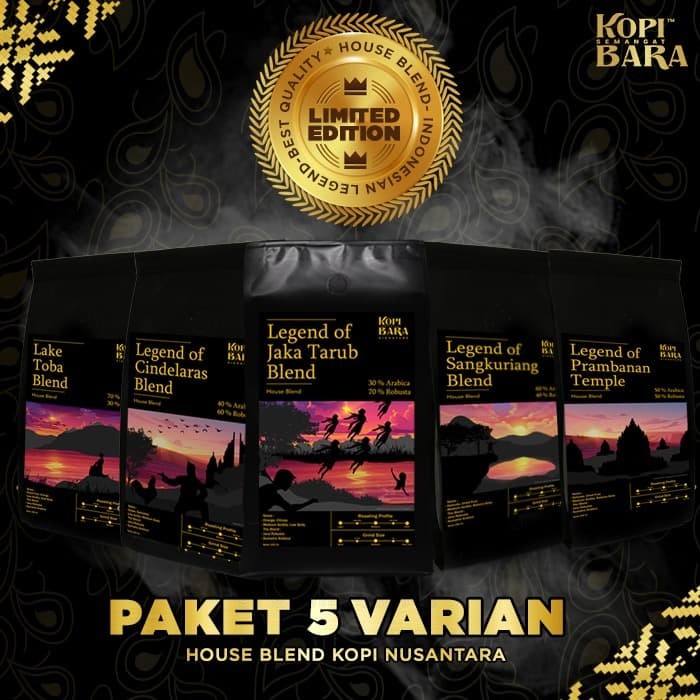 

PAKET 5 VARIAN KOPI HOUSEBLEND @100GR - LIMITED EDITION