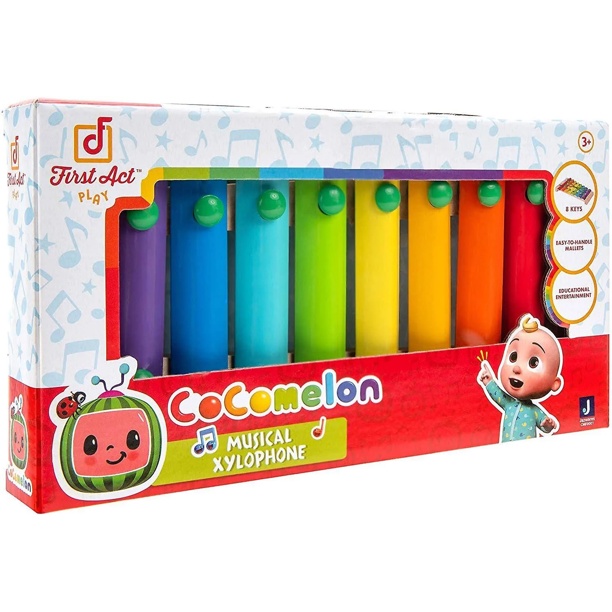 Cocomelon Xylophone mainan kayu music anak warna doremi
