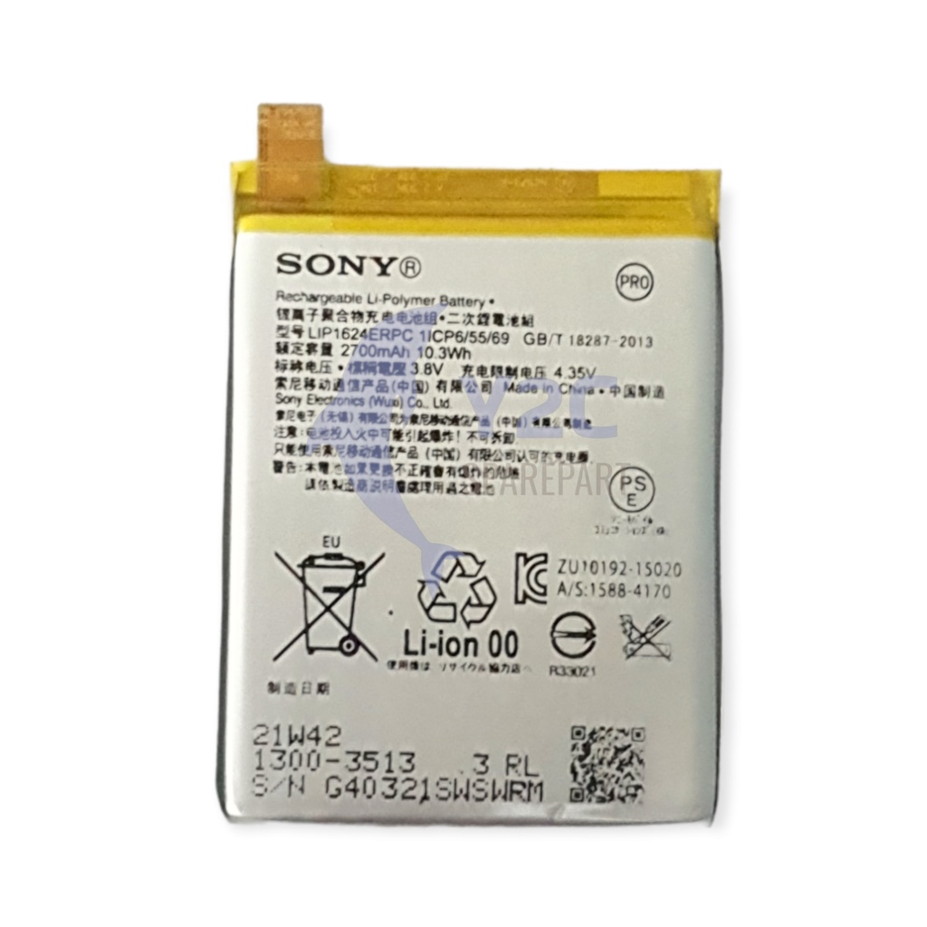 BATERAI SONY XPERIA X PERFOMANCE / LIS1624ERPC ORIGINAL OEM / BATRE BATRAI BATREI