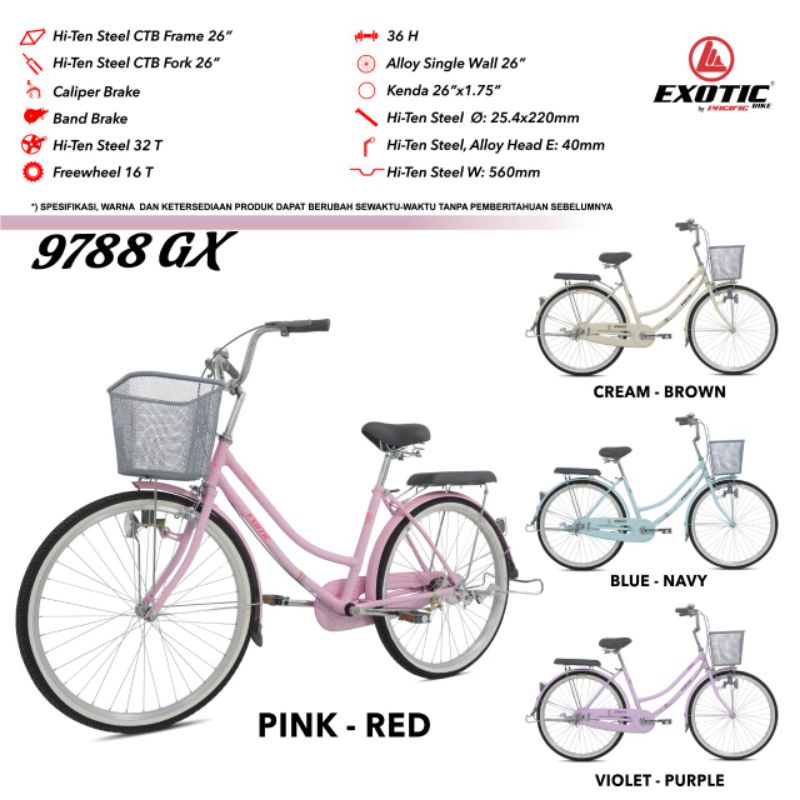 Sepeda Mini Exotic 9788GX 26inch CTB