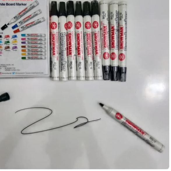 

Flash Sale!! (qul-1272) Spidol Snowman White Board Marker Warna Hitam
