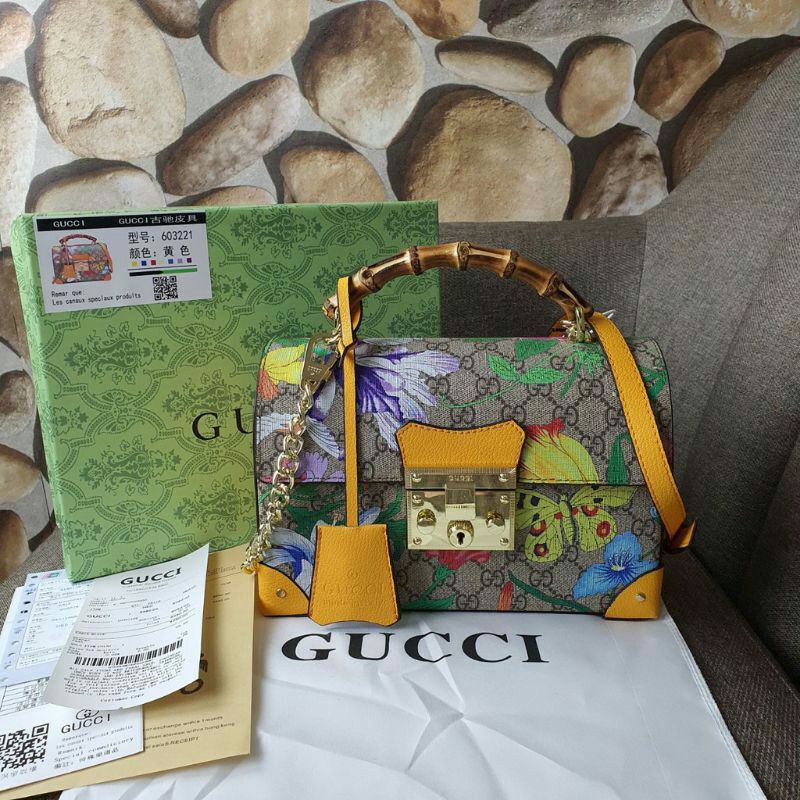 Gucci Padlock GG Flora Bamboo Small AP603221 (Pls baca deskripsi lengkap)
