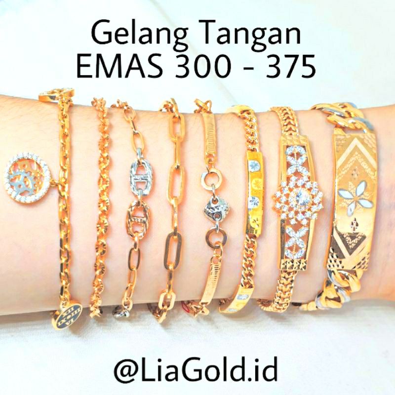 Gelang Tangan EMAS ASLI Kadar 300 &amp; 375 ( TOKO MAS LIA GOLD BEKASI )