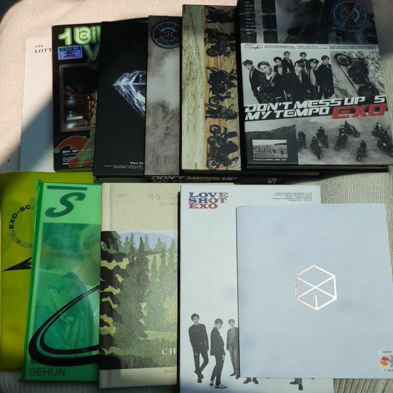 ALBUM ONLY EXO LOTTO 1 BILLION VIEWS TEMPO KOKOBOP WHAT A LIFE CHEN APRIL MAMA LOVE SHOT