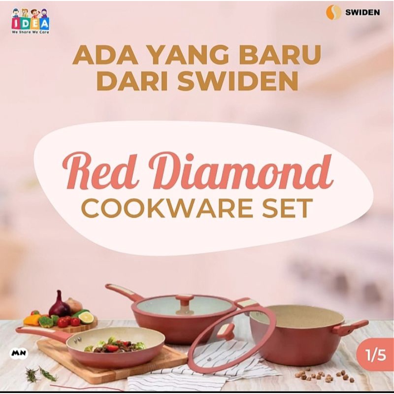 Cookware set ll Red Diamond ll Swiden ll Panci Sultan