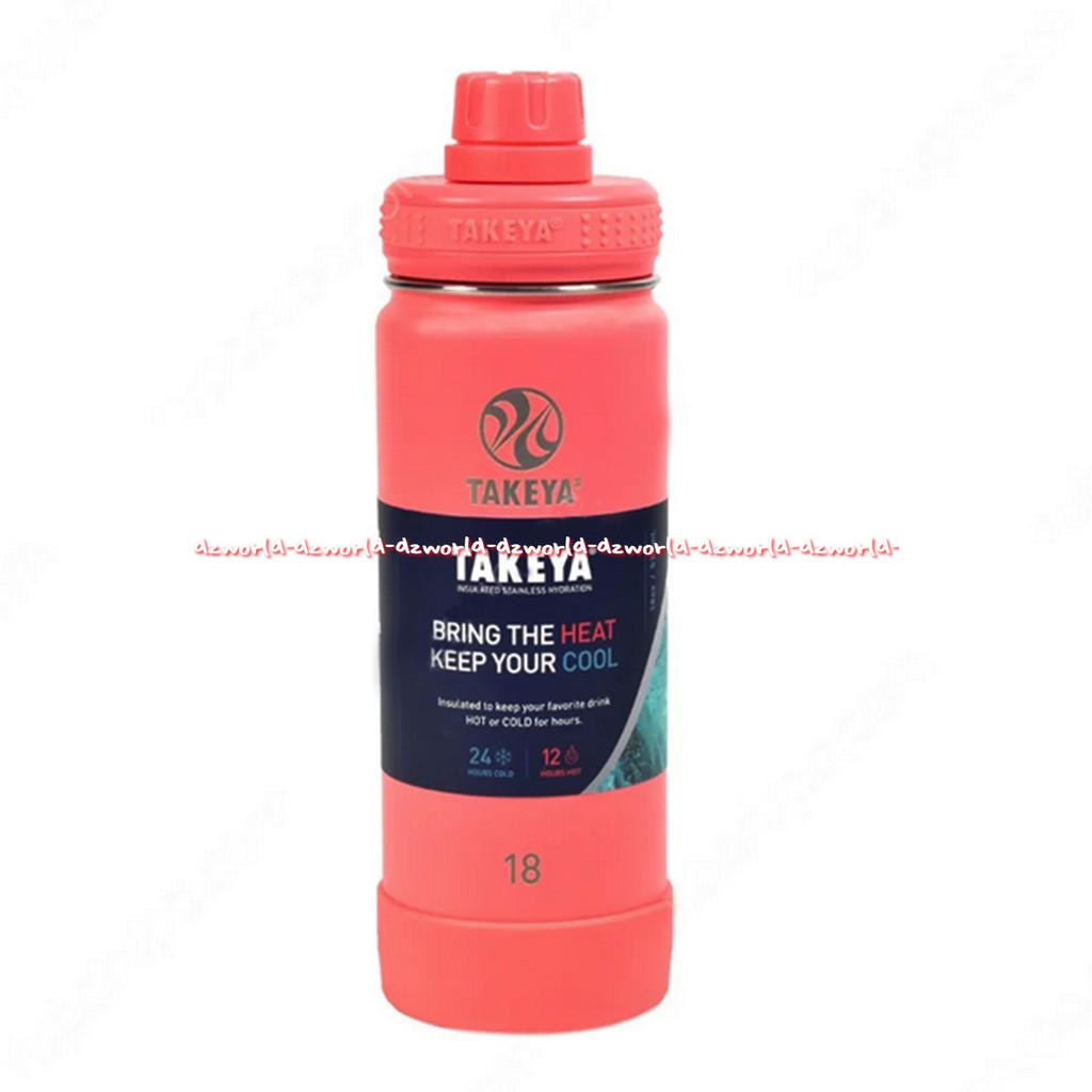 Takeya 530ml Vacuum Flask Biru Tosca Teal Botol Minum Dengan Pegangan Takkeya Vacuum Vakum Flash