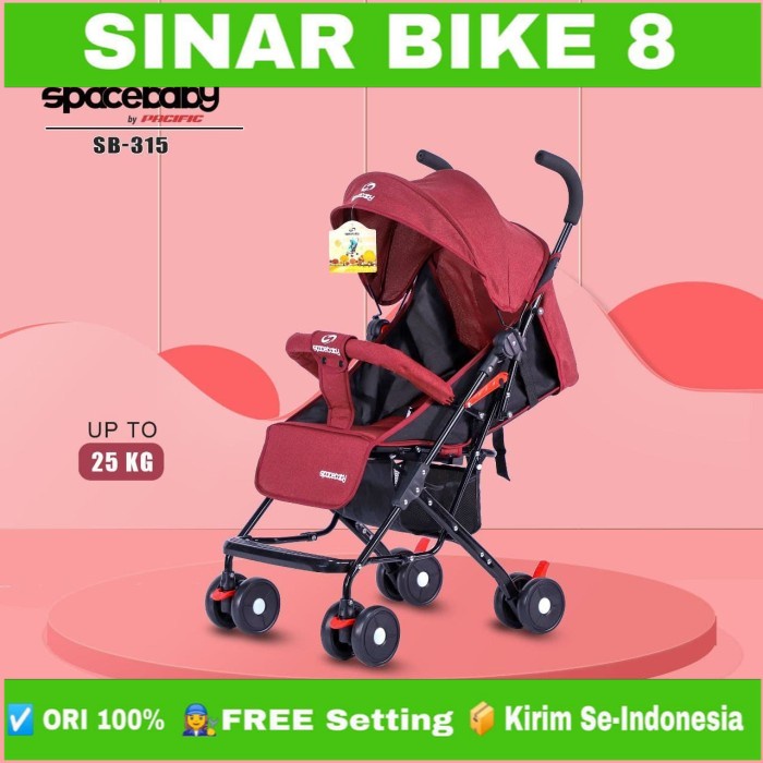 Baby Stroller Kereta Dorong Anak Bayi SPACEBABY SB 315