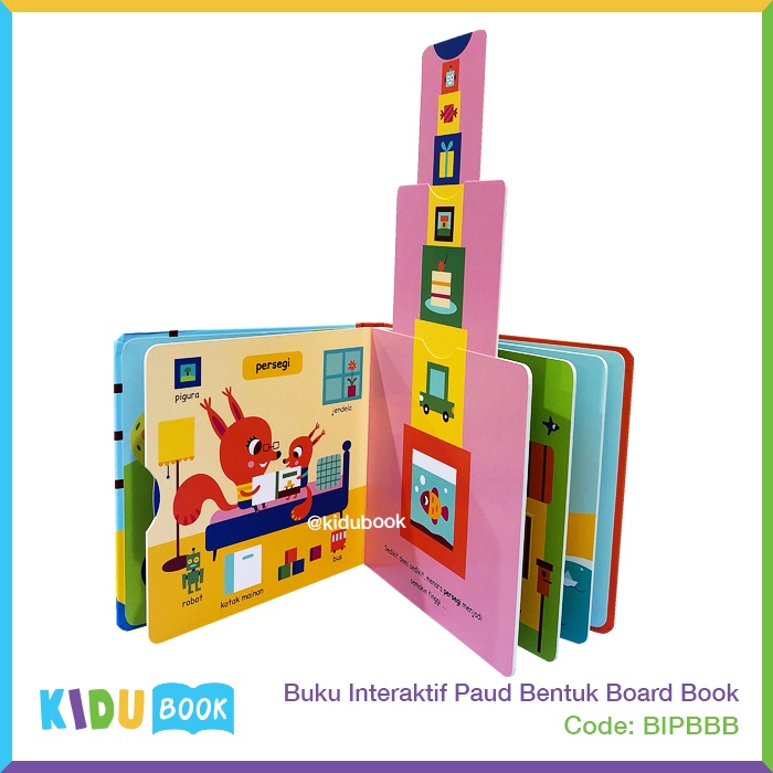 Buku Anak Belajar Menganal Bentuk Buku Interaktif Paud Bentuk Board Book Kidu Toys