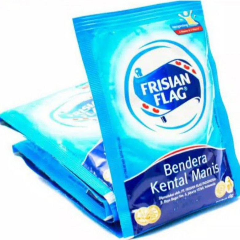 

FRISIAN FLAGH SUSU KENTAL MANIS KEMASAN RENCENG ISI 6 SACHET. ORIGINAL.