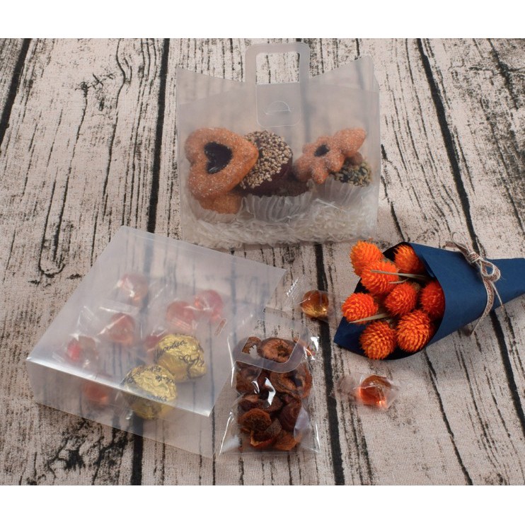 

5 PCS PLASTIK MIKA KANTONG SOUVENIR KANTONG HADIAH KANTONG MIKA KANTONG BUNGA KANTONG COOKIES
