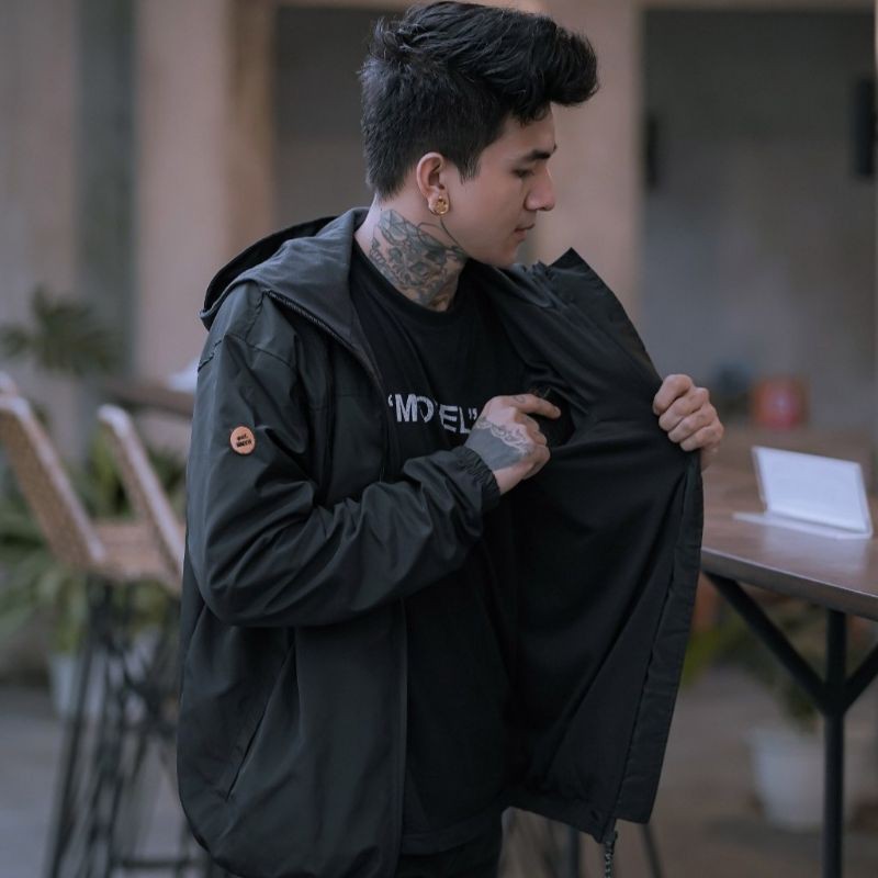 JAKET PARASUT PRIA ANTI AIR WATERPROOF PARASIT OUTDOOR OUTERWEAR-1