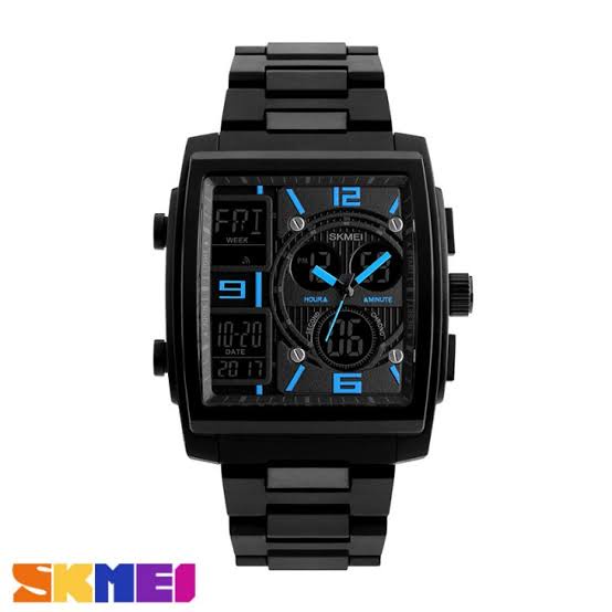 SKMEI 1274 Jam Tangan Pria Rantai Digital Analog/JAM TANGAN COWOK RANTAI SKMEI 1274 DOUBLETIME ORIGINAL WR/JAM TANGAN COWOK RANTAI SKMEI 1274/