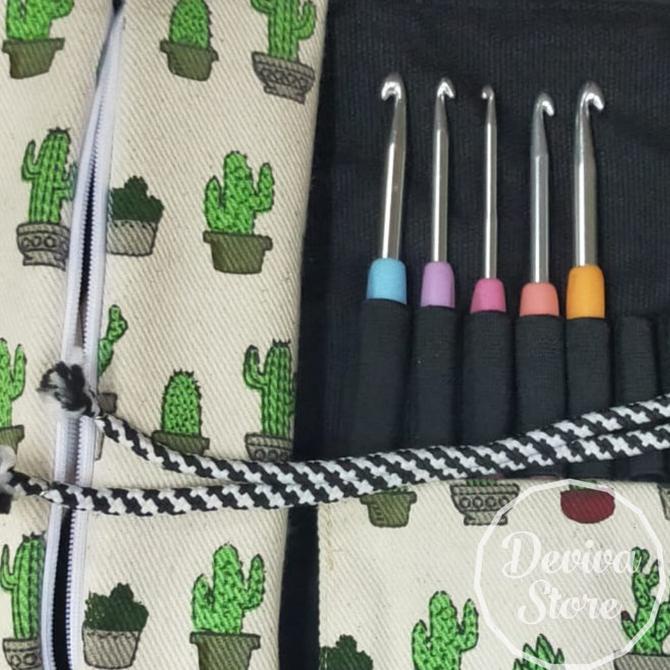 

Tempat Alat Rajut Hakpen Crochet Hook Case Serbaguna