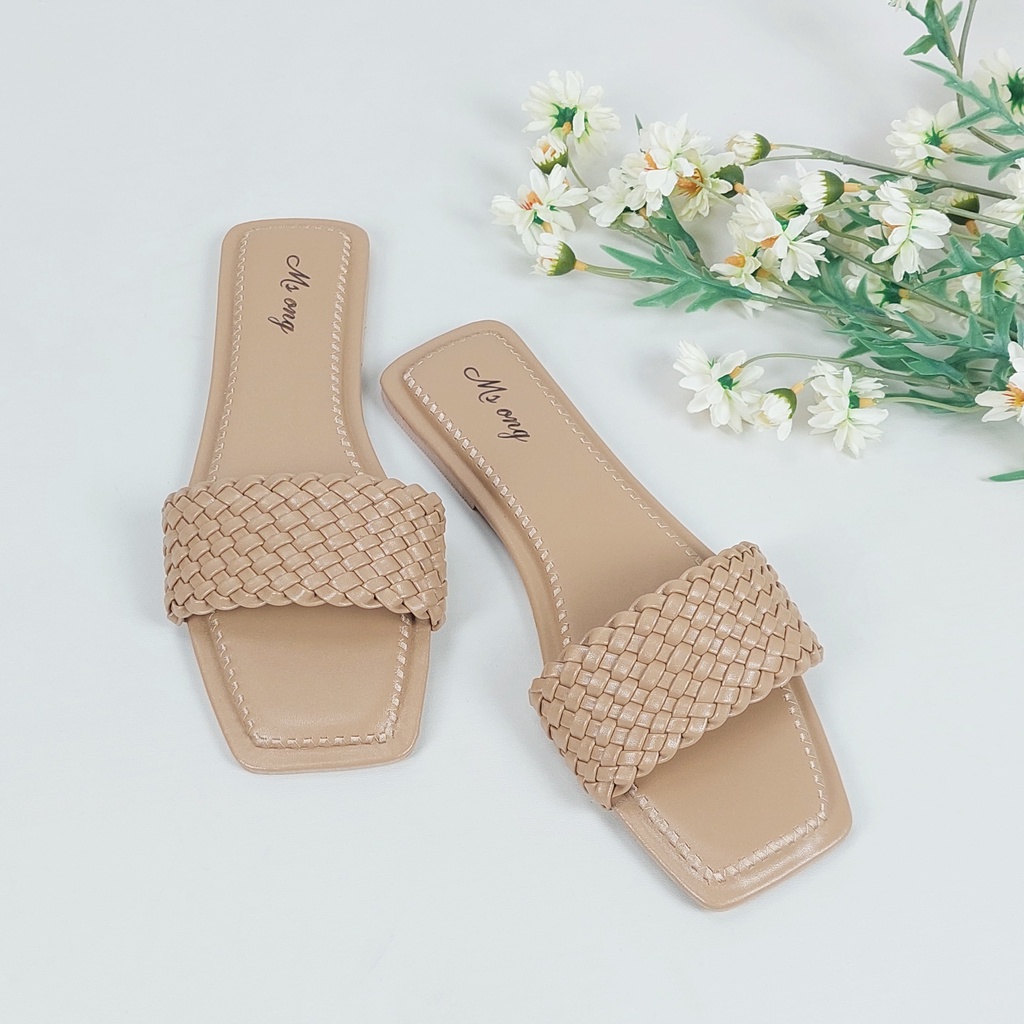 JY MST 02 Sandal Teplek / Flat Kepang Wanita Impor Murah