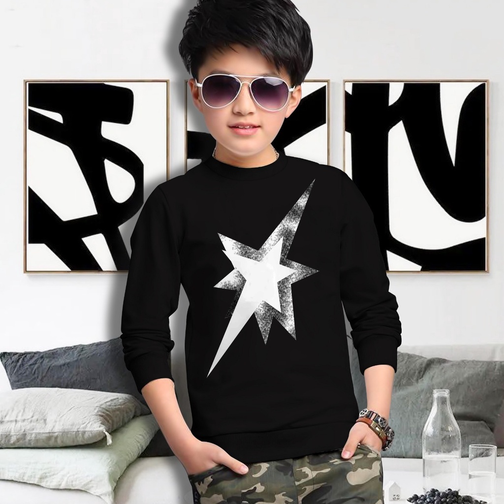 Switer Bintang Terbaru / Sweater Anak Laki-laki /  Sweeter Gaming Bahan Babyterry / FLAVA_STORE