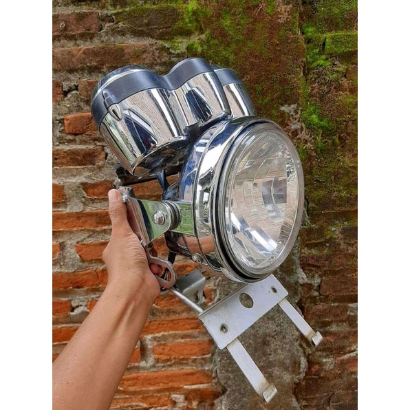Jual Headlamp Lampu Depan bulat ninja SS R New Old Victor Fullset