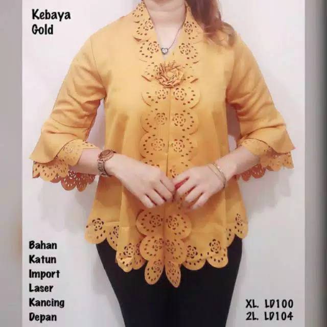 NEW PROMO Kebaya Encim Senada Modern Katun Laser Impor  Tangan Terompet