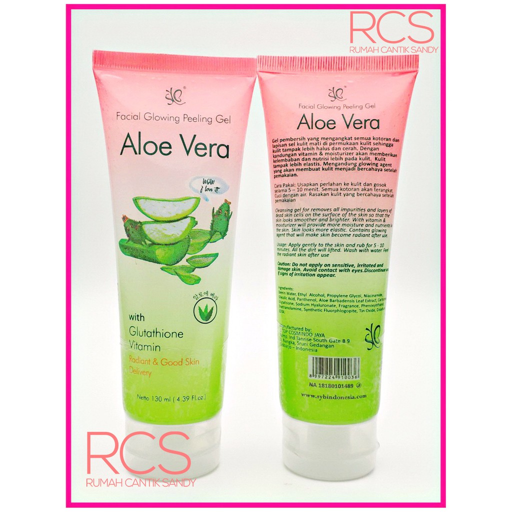 [ SYB ] Peeling Gel Aloe Vera  ~ GEL PEMBERSIH WAJAH ~ FACIAL GLOWING