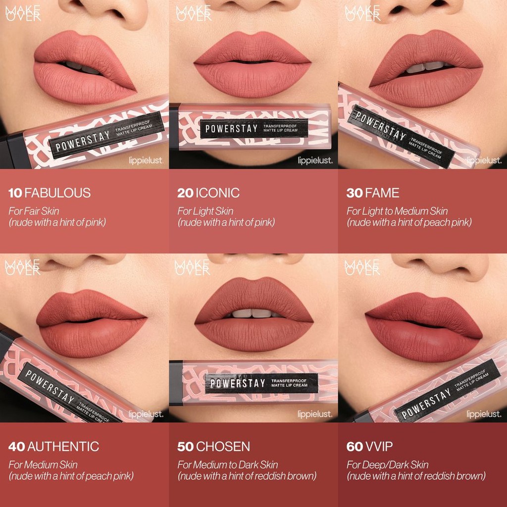 ❤ MEMEY ❤ MAKE OVER POWERSTAY Transferproof Matte Lip Cream