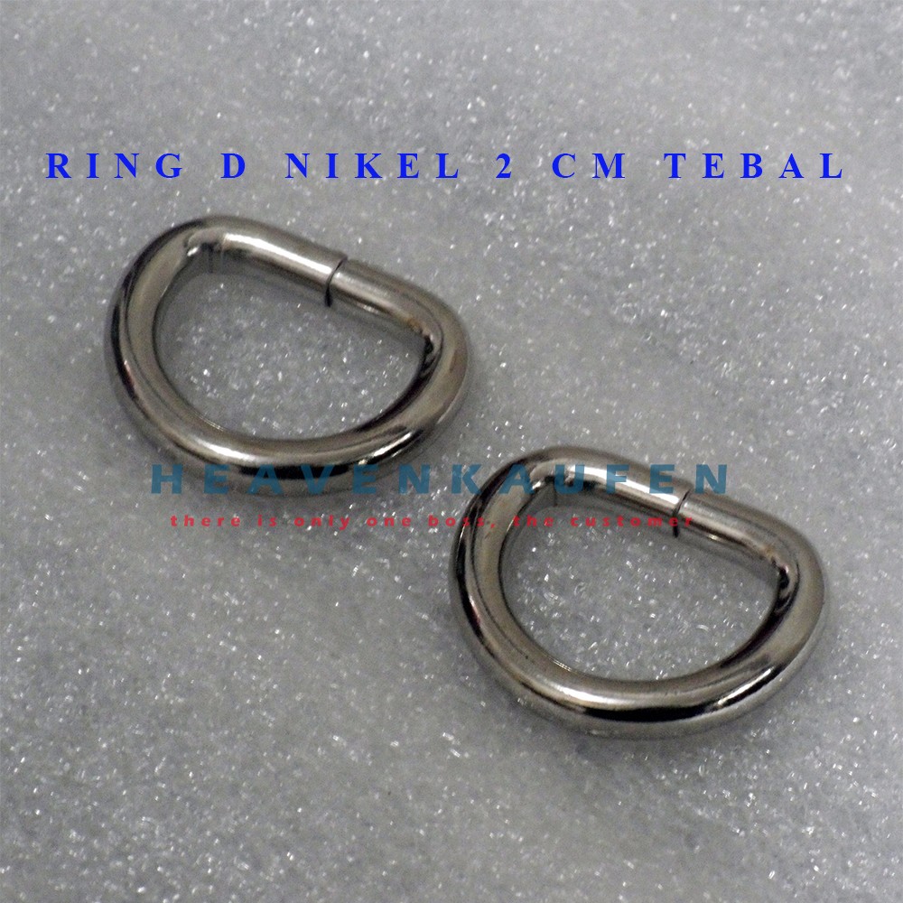Ring D Tas Nikel 2 cm Tebal Kualitas Premium
