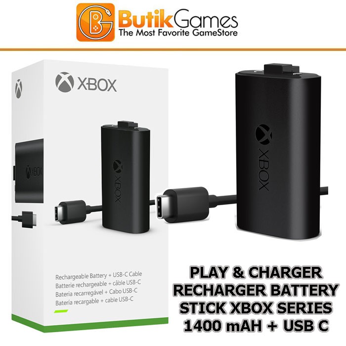 Baterai Battery Batre Stick Xbox Series X S Play &amp; Charge Kit