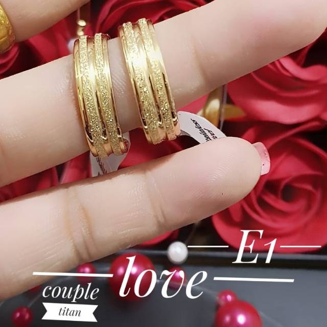 Xuping cincin couple lapis emas 18k terbaru