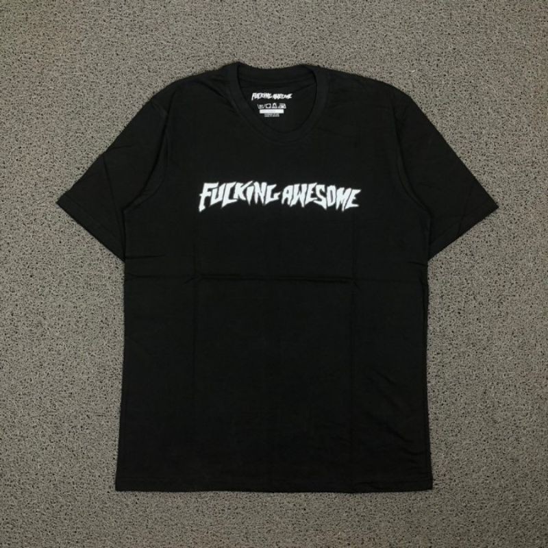 KAOS TSHIRT FUCKING AWESOME LOGO FONT HITAM - M