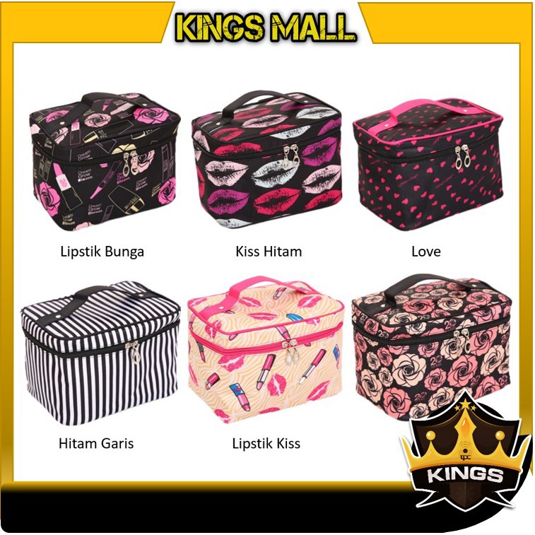 KINGS - K502 (UK BESAR) Tas Kosmetik Motif / Tas Multi Fungsi / Bag Travel Make up / Tas Organizer