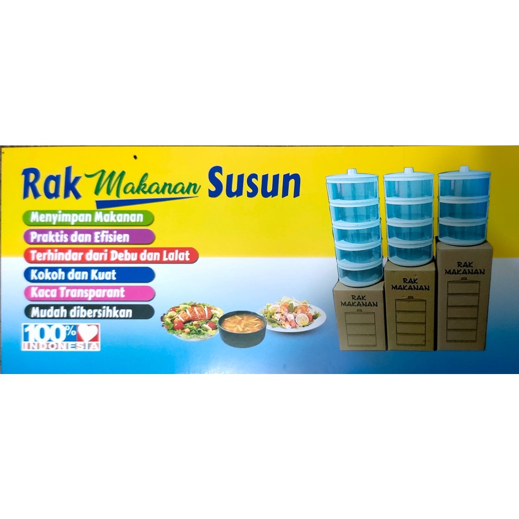 Rak makanan tudung saji tempat makanan rak susun 5 rak penyimpanan Rak susun 5 penyimpanan makananan tudung saji