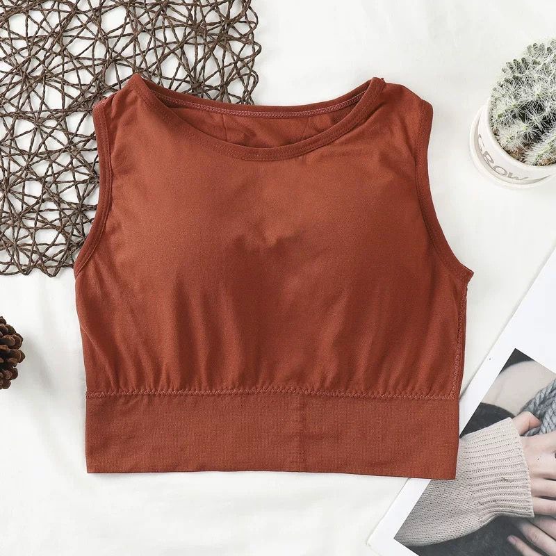 [ LINGERIE MASTER ] - (B-7) Bra Sport Wanita Dengan Tali Strap Dan Bahan Tipis Bergaya Lingerie Sporty Import High Quality-B-7 Dark Oren