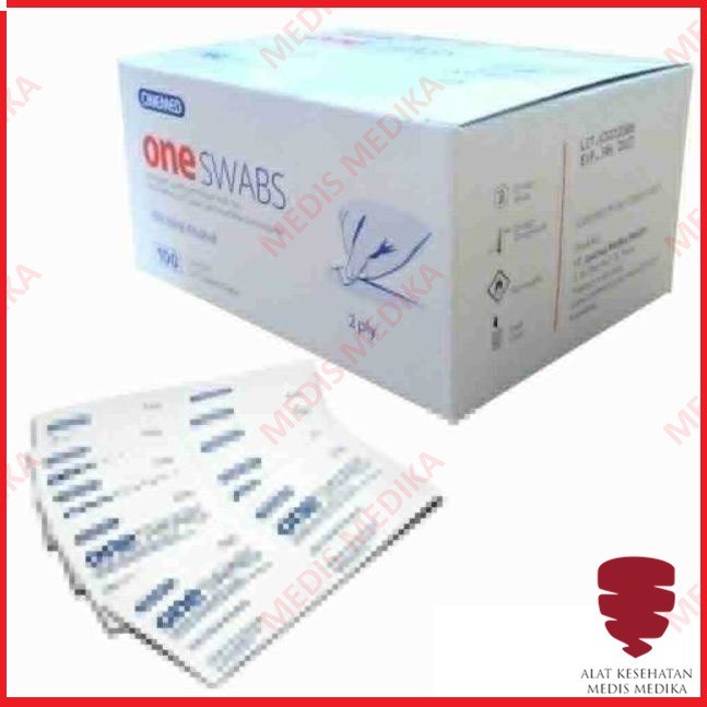 Alcohol Swab Oneswab Kapas Tisu Tissue Alkohol Pads One Swab p3k Onemed