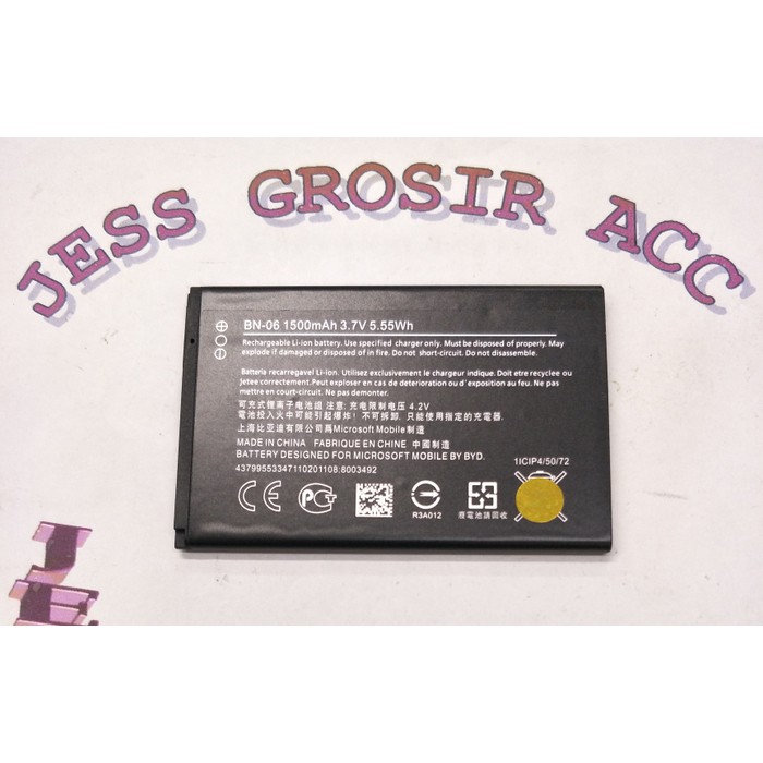 Baterai Battery Original NOKIA BYD BN06 , BN-06 BN 06 / Lumia 430 ,439 - Hitam